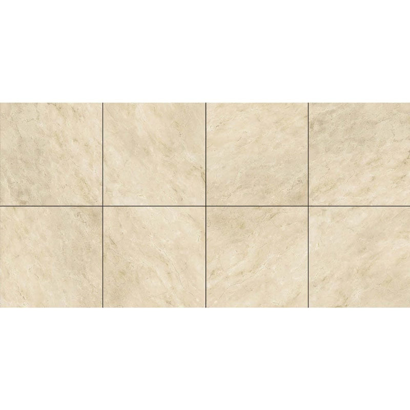 Marble crema marfil honed porcelain floor and wall tile liberty us collection LUSIRG0306094 product shot multiple tiles top view