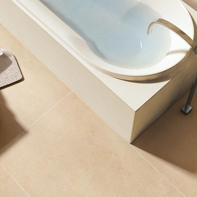 Marble crema marfil honed porcelain floor and wall tile liberty us collection LUSIRG0606094 product shot bath view
