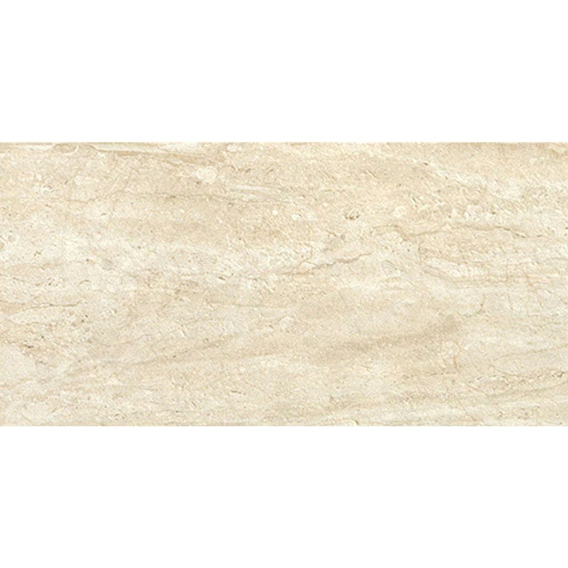 Marble crosscut travertine matte porcelain floor and wall tile liberty us collection LUSIRG1224095 product shot one tile top view