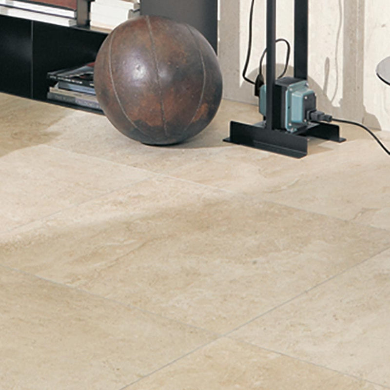 Marble daino reale honed porcelain floor and wall tile liberty us collection LUSIRG0606100 product shot side angle view