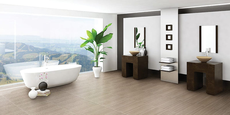 Matx taupe blend honed porcelain floor and wall tile liberty us collection LUSIRG1224136 product shot balcony bathroom room view