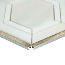 Medici gold pattern 10.83x12.44 stone metal blend mesh mounted mosaic tile SMOT-SMTL-MEDGOL8MM product shot profile view