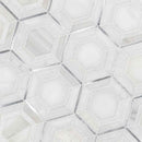 Medici silver pattern 10.83x12.44 stone metal blend meshmounted mosaic tile SMOT-SMTL-MEDSIL8MM product shot angle view