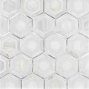 Medici silver pattern 10.83x12.44 stone metal blend meshmounted mosaic tile SMOT-SMTL-MEDSIL8MM product shot wall view