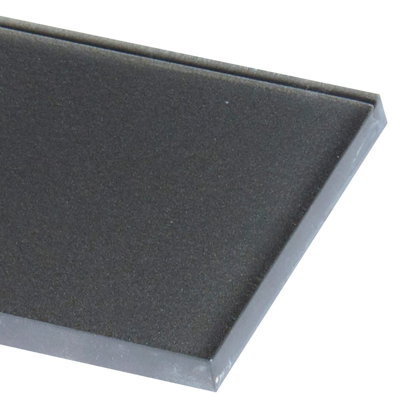 Metallic gray 3x6 glossy glass subway tile SMOT-GL-T-MG36 product shot profile view