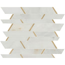 Metro gold  12.09 x 12.21 stone metal blend mesh mounted mosaic tile SMOT-SMTL-METGOL8MM product shot profile view