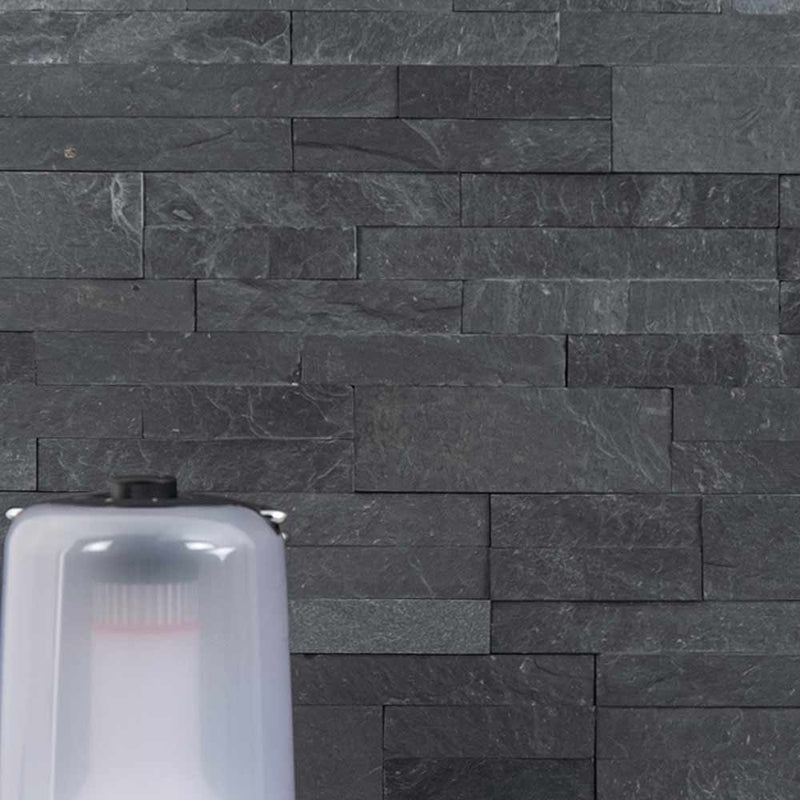 Midnight Ash Veneer Peeland Stick 6in.x22in. Honed Slate Wall Tile SMOT-PNS-VNR-MA6MM bathroom view 5