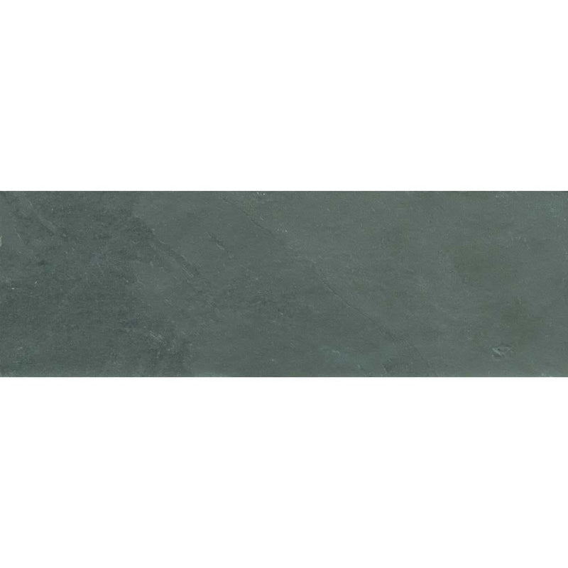 Montauk blue 4 in x 12 in gauged slate floor and wall tile SMONBLU412G product shot one tile top view