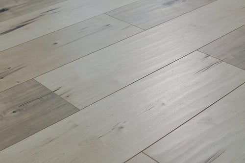 Laminate Hardwood 7.75" Wide, 48" RL, 12mm Thick Textured New Town Mucha Blanca Floors - Mazzia Collection product shot tile view 2