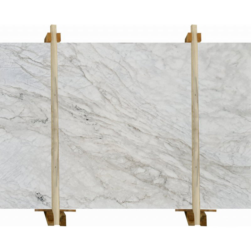 Mugla sugar white marble slabs polished 2cm packed on wooden bundle front view