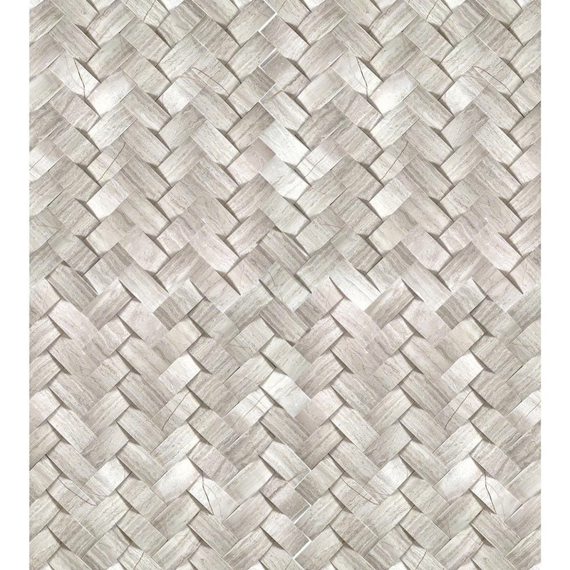 Mystic cloud arched herringbone 12X12 honed marble mesh mounted mosaic tile SMOT-ARCH-MC-HBH product shot multiple tiles top view