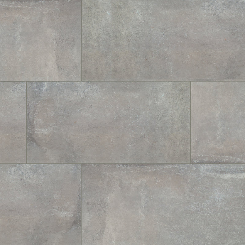 Cemento Napoli 12"x24" Matte Porcelain Floor and Wall Tile product shot wall view 2