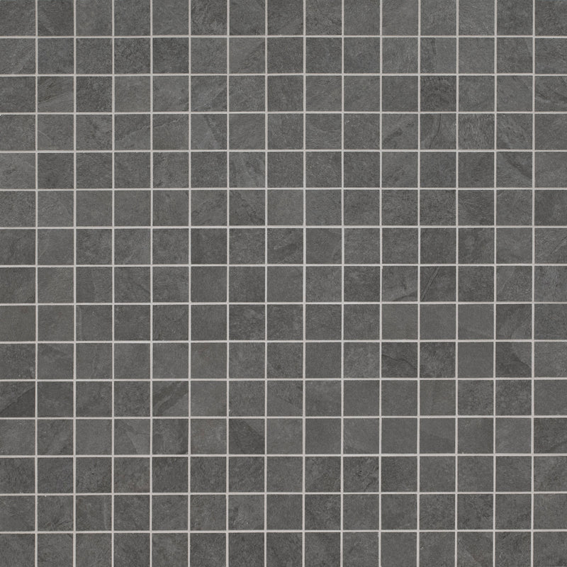 Legions Midnight Montage 12"x12" Matte Porcelain Floor And Wall Tile product shot wall view 2