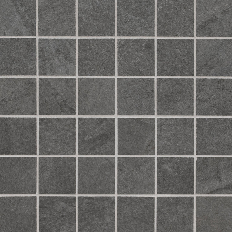 Legions Midnight Montage 12"x12" Matte Porcelain Floor And Wall Tile product shot wall view