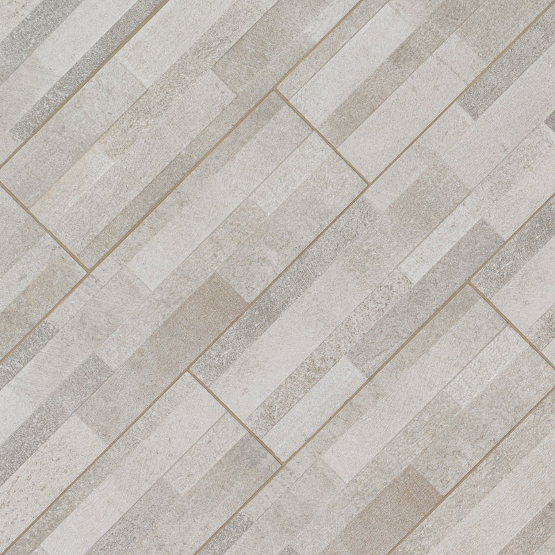 Nora Sterling 6"x24" Porcelain Ledger Matte Wall Tile - MSI Collection product shot angle view