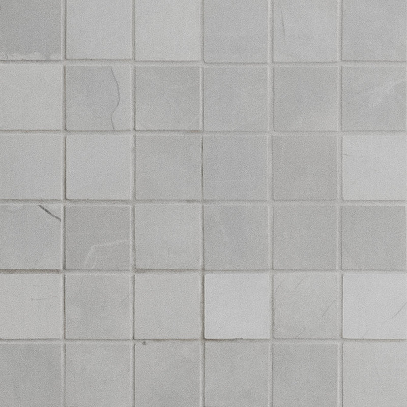 Sande Gray 12"x12" Matte Porcelain Mosaic Tile product shot wall view