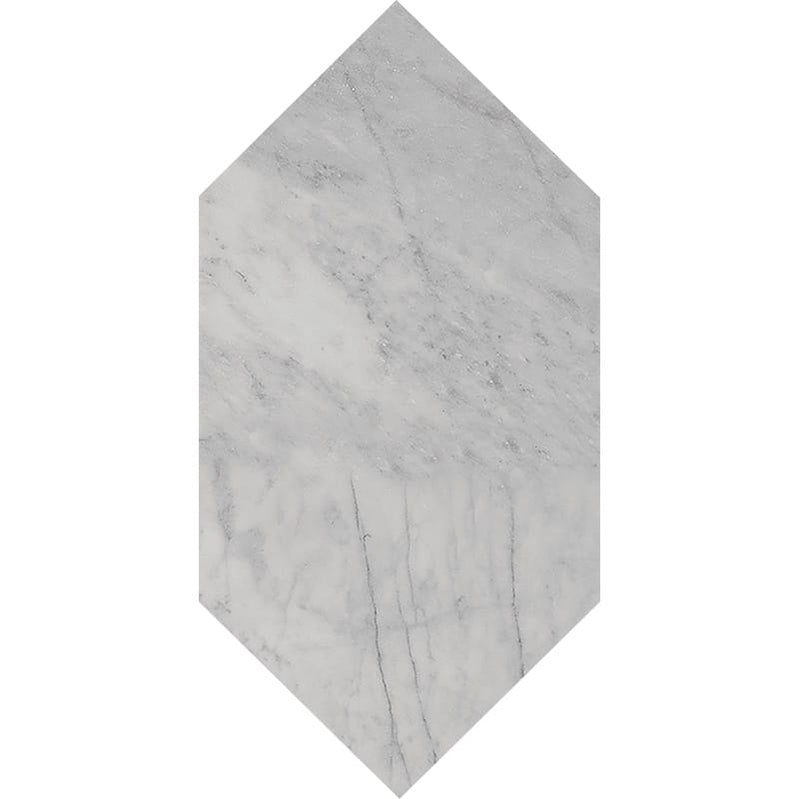 Large Picket Cararra 6"x12" Honed Marble Waterjet Decos Tile product shot tile view