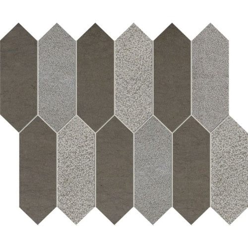 Heritage Multi Finish 13 3/16"x11 1/16" Medium Picket Marble Mosaic product shot wall view