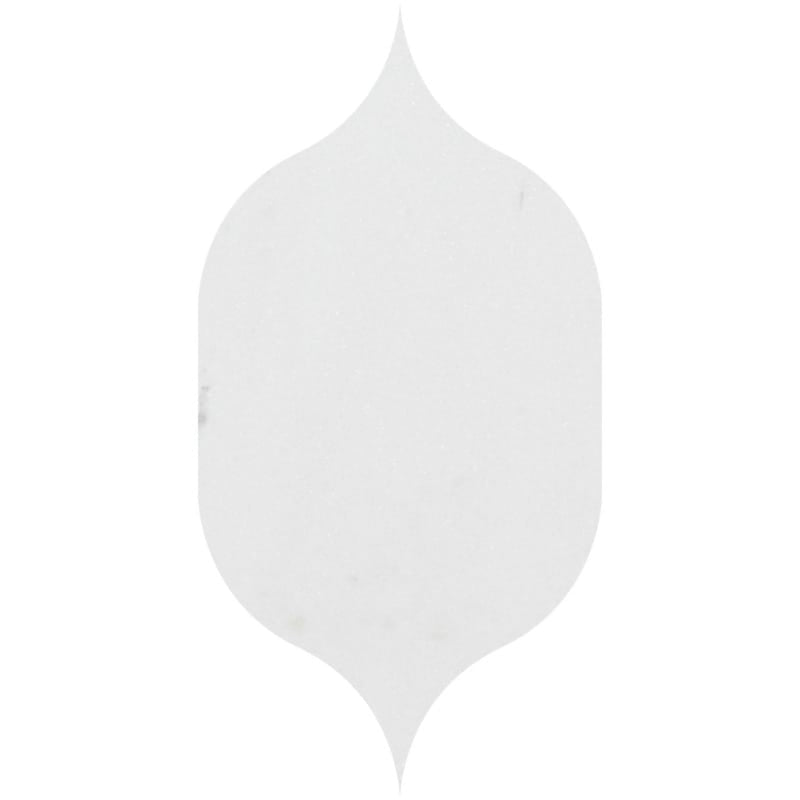 Gothic Arabesque Winslow White 4 7/8"x8 13/16" Polished Marble Waterjet Decos product shot tile view