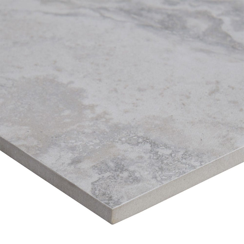 Napa gray 12x12 glazed ceramic floor and wall tile NNAPGRA1212 product shot profile view