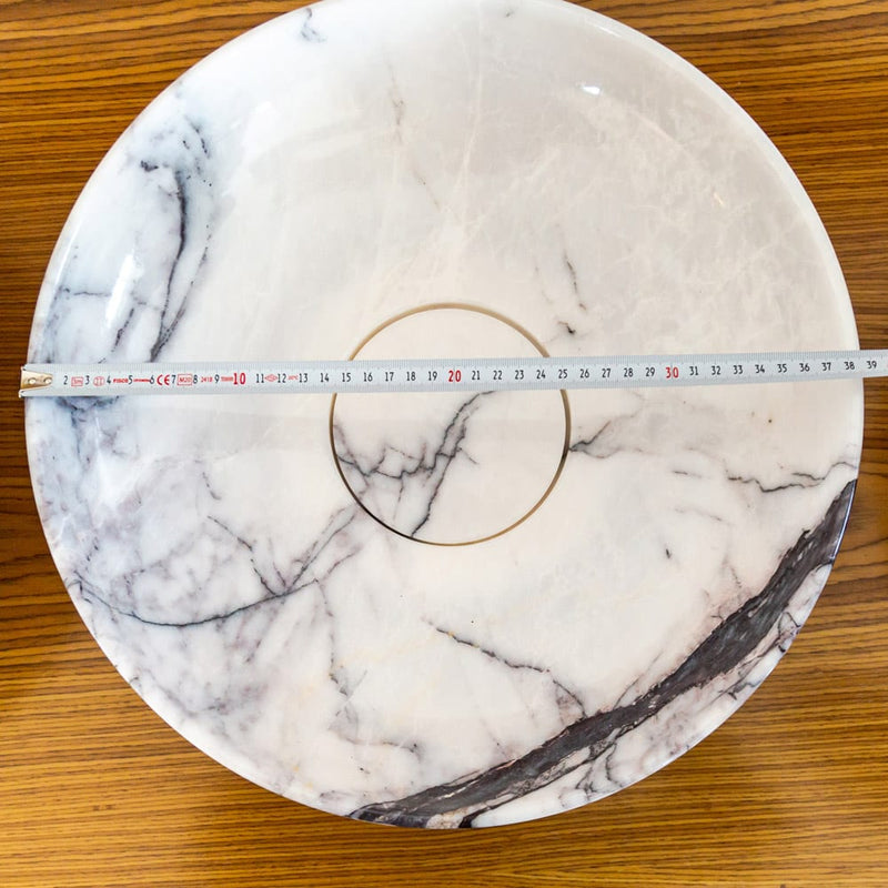 Newyork white marble round sink NTRVS23