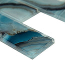 Night sky subway 11.81x11.81 textured glass mesh mounted mosaic tile SMOT-GLSST-NIGSKY8MM product shot profile view