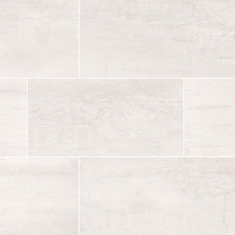 Oxide blanc 24x48 matte porcelain floor and wall tile NOXIBLA2448 product shot multiple tiles top view