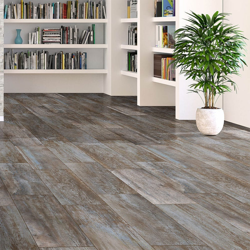 Oxide Iron 24"x48" Matte Porcelain Floor and Wall Tile - MSI Collection product shot study  room view