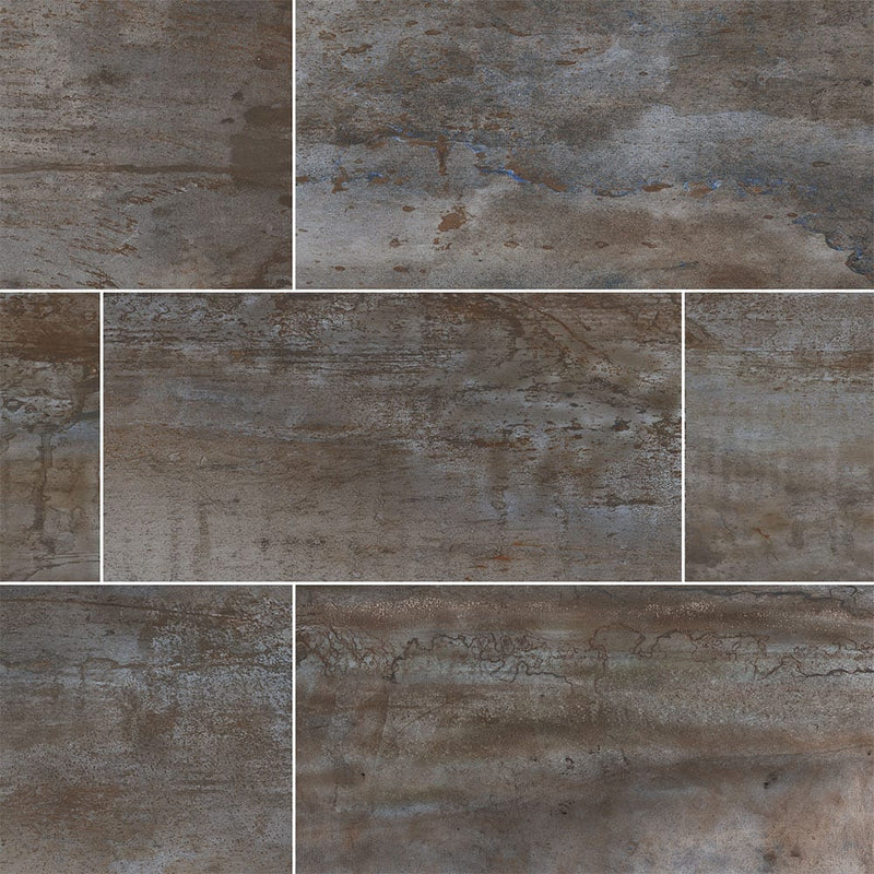 Oxide Iron 24"x48" Matte Porcelain Floor and Wall Tile - MSI Collection product shot tile view