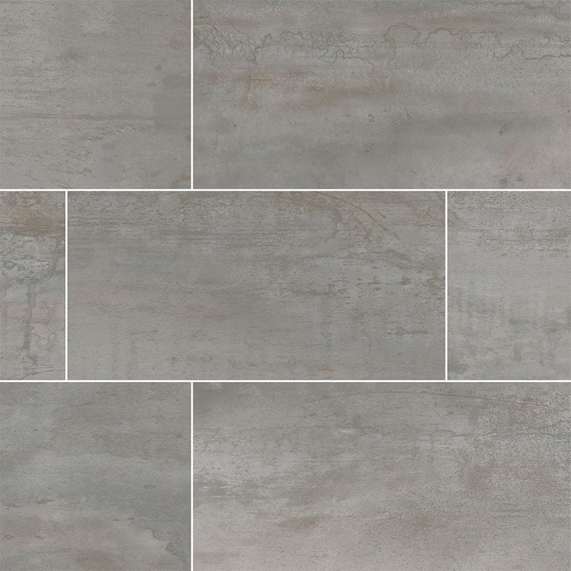 Oxide 24"x48" Matte Porcelain Magnite Floor and Wall Tile - MSI Collection product shot tile view