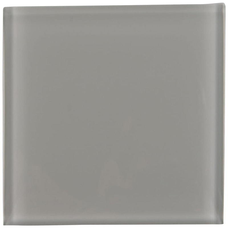 Oyster gray 3x6 glossy glass  subway tile SMOT-GL-T-OYGR36 product shot one tile closeup top view