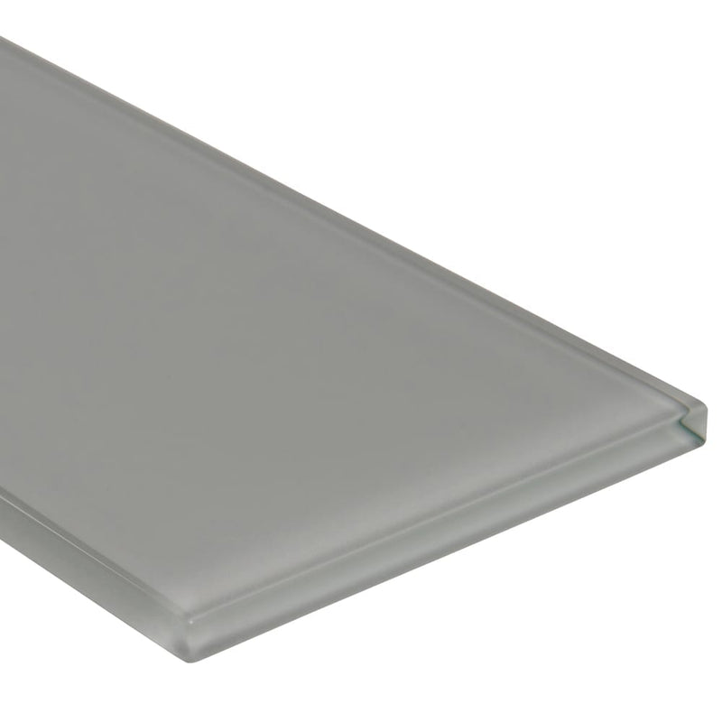 Oyster gray 3x6 glossy glass  subway tile SMOT-GL-T-OYGR36 product shot profile view