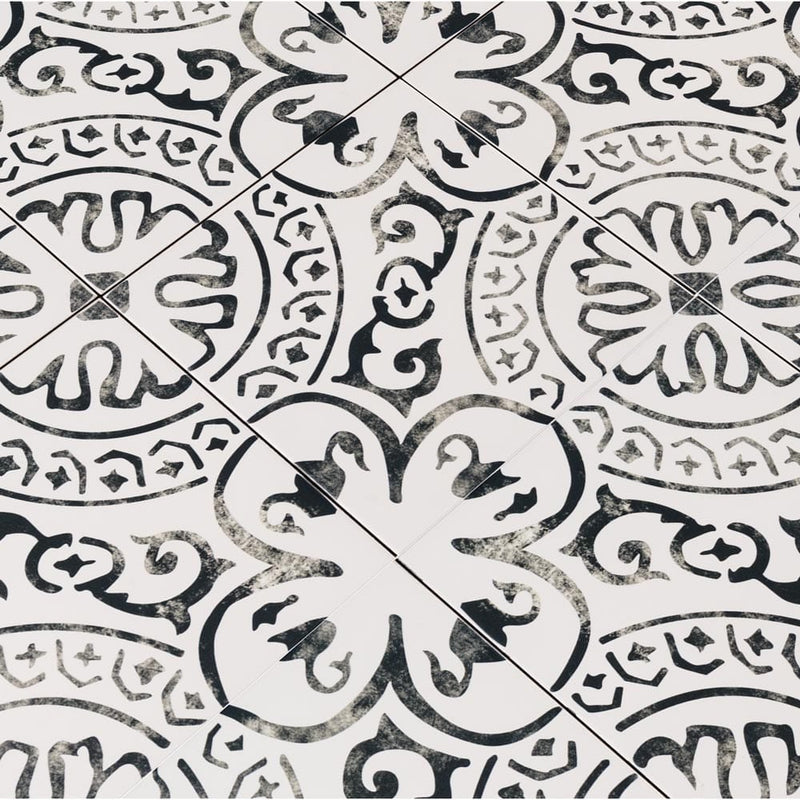 Paloma Encaustic 8"x 8" Glazed Porcelain Floor and Wall Tile - MSI Collection