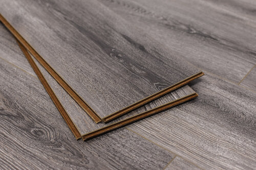 Laminate Hardwood 7.75" Wide, 48" RL, 12mm Thick EIR Marquis Patent Iron Floors - Mazzia Collection product shot tile view
