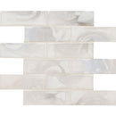 Pearla 2x6 glass subway mesh mounted mosaic wall tile SMOT-GLSST-PEA6MM product shot profile view