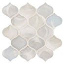 Pearla arabesque 10x10.2 glass mesh mounted mosaic wall tile SMOT-GLS-PEAARA8MM product shot profile view