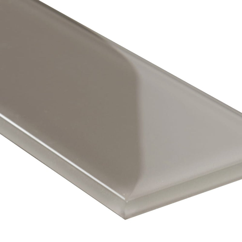 Pebble 3x6 glass gray subway tile SMOT-GL-T-PE36 product shot profile view