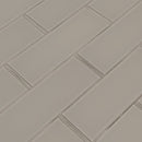 Pebble 3x9 glossy glass gray subway tile SMOT GL T PEB39 product shot angle view