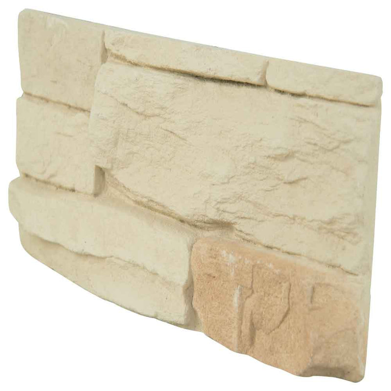 Peninsula cream stacked stone 9x19.5 natural manufactured stone LPNLEPENCRE6 product shot top ledger view 4
