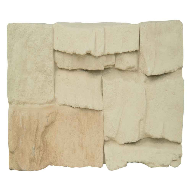 Peninsula cream stacked stone 9x19.5 natural manufactured stone LPNLEPENCRE6 product shot top ledger view 5