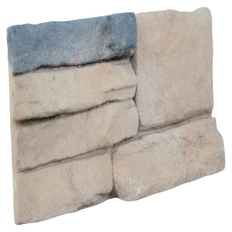 Peninsula sand stacked stone 9x19.5 natural manufactured stone LPNLEPENSAN6 product shot ledger view 5