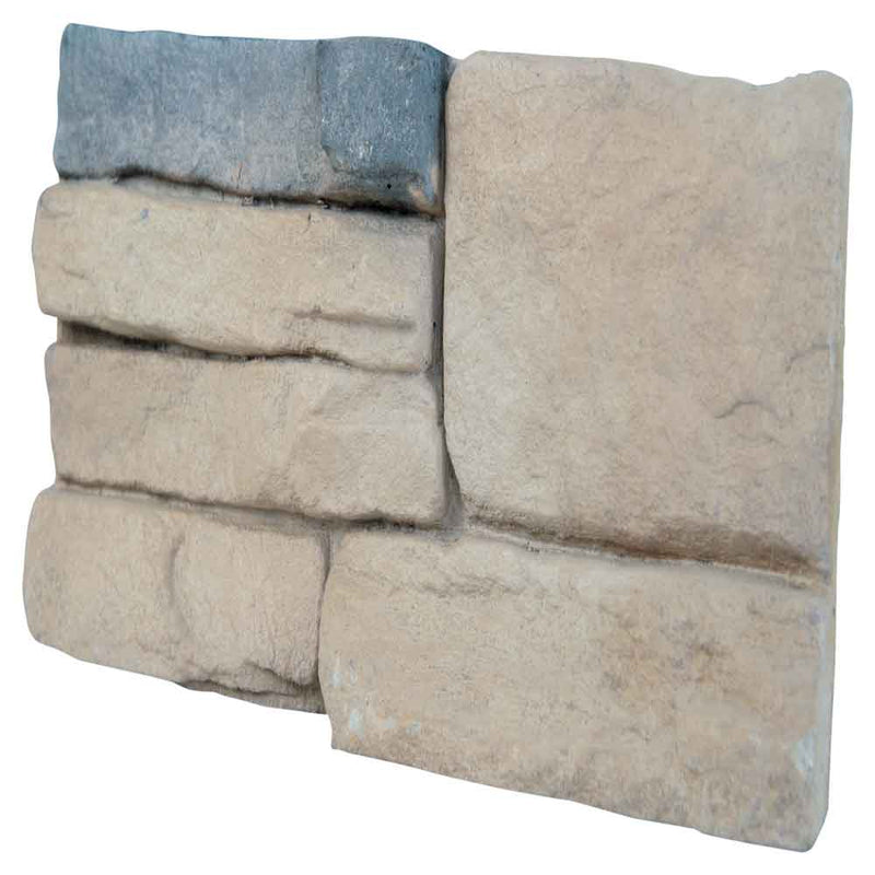 Peninsula sand stacked stone 9x19.5 natural manufactured stone LPNLEPENSAN6 product shot ledger view 6