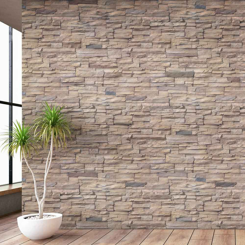 Peninsula sand stacked stone 9x195 natural manufactured stone LPNLEPENSAN6 product shot wall ledger view 2