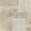 Philadelphia pattern honedunfilledchippedbrushed travertine floor and wall tile TTPHIL PAT HUCB product shot angle view 