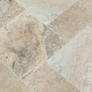 Philadelphia pattern honedunfilledchippedbrushed travertine floor and wall tile TTPHIL PAT HUCB product shot profile view