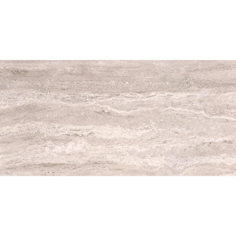 Pietra venata white polished porcelain floor and wall tile msi collection NPIEVENWHI1224P product shot one tile top view