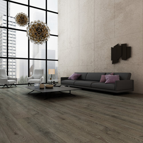 Laminate Hardwood 7.75" Wide, 72" RL, 12mm Thick Textured Legendary Pitch Amber Floors - Mazzia Collection product shot