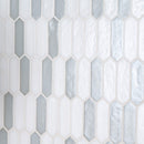 Pixie cloud 9.82" x 11.5" paper face glass mosaic wall tile SMOT-GLSPK-PIXCLO6MM product shot multiple tiles wall view 2