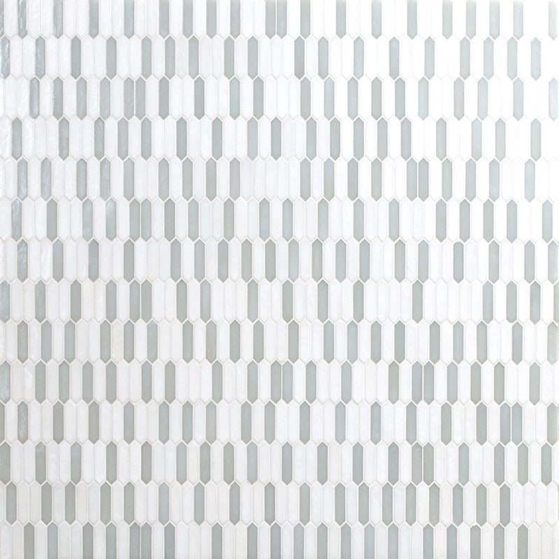 Pixie cloud 9.82" x 11.5" paper face glass mosaic wall tile SMOT-GLSPK-PIXCLO6MM product shot multiple tiles wall view 3