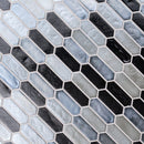 Pixie metallica 9.82x11.5 paper face glass mosaic wall tile SMOT GLSPK PIXMET6MM product shot angle view